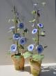 Porcelain Morning Glory flowers crafted by Vieuxtemps Porcelain